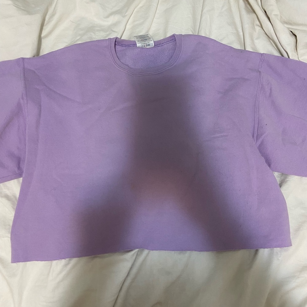 Purple Vintage Cropped Jerzees Crewneck